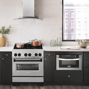 Autograph Edition 30 in. 4 Burner Dual Fuel Range in Fingerprint Resistant Stainless Steel and Matte Black