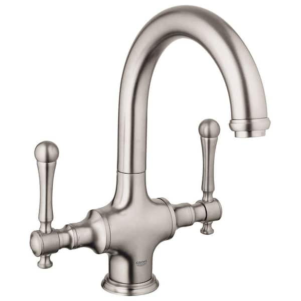 GROHE Bridgeford 2-Handle Bar Faucet in Brushed Nickel