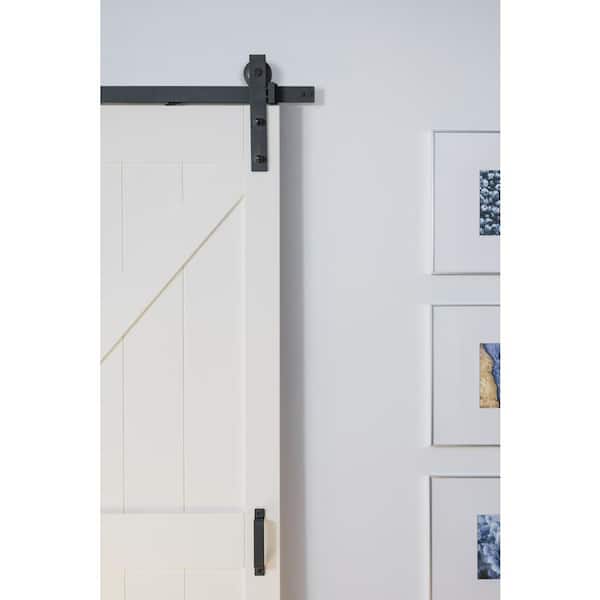 TRUporte 36 in. x 84 in. Off-White K Design Solid Core Interior Barn Door with Hardware Kit-BD052W01WT1WTG36084 - The Home Depot