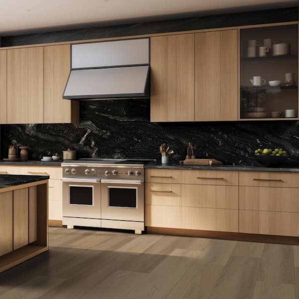 A&A Surfaces - Silver Lullaby 22 MIL x 9 in. W x 48 in. L Waterproof Click Lock Luxury Vinyl Plank Flooring (20.95 sq. ft./case)