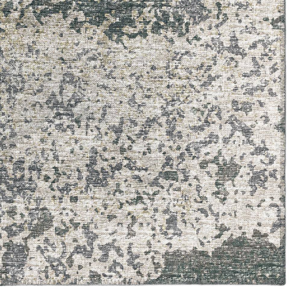 Gray Abstract Flat Woven 5' x 7'6" Washable Area Rug