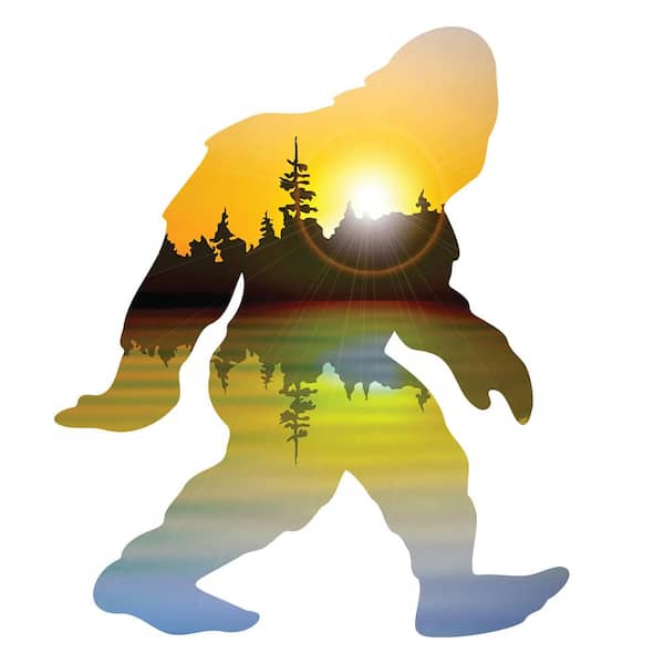 Unbranded 12 in. Sasquatch North Woods Steel Wall Art