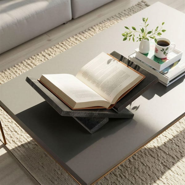 Pietra Ebony Black Decorative Marble Recipe Holder
