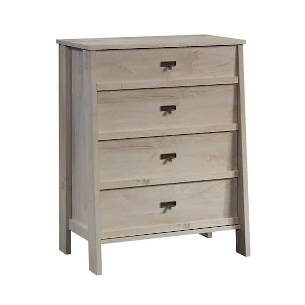 SAUDER Trestle 4-Drawer Chalked Chestnut Chest of Drawers 40.157 in. x 31.89 in. x 19.055 in.