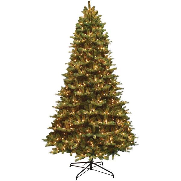 Santa's Workshop Inc. 9 Ft. Pre-Lit Mixed Balsam Fir Pe And Pvc Artificial Christmas Tree With Lights 15936