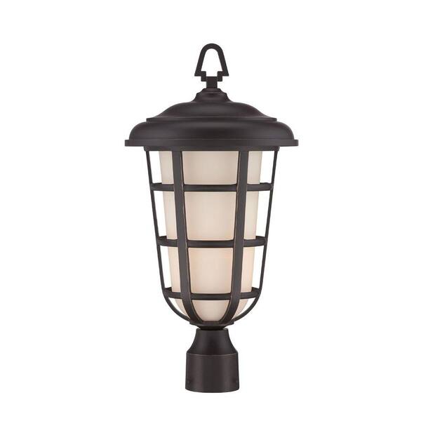 Designers Fountain Triton 1-Light Aged Bronze Patina Outdoor Incandescent Post Lantern