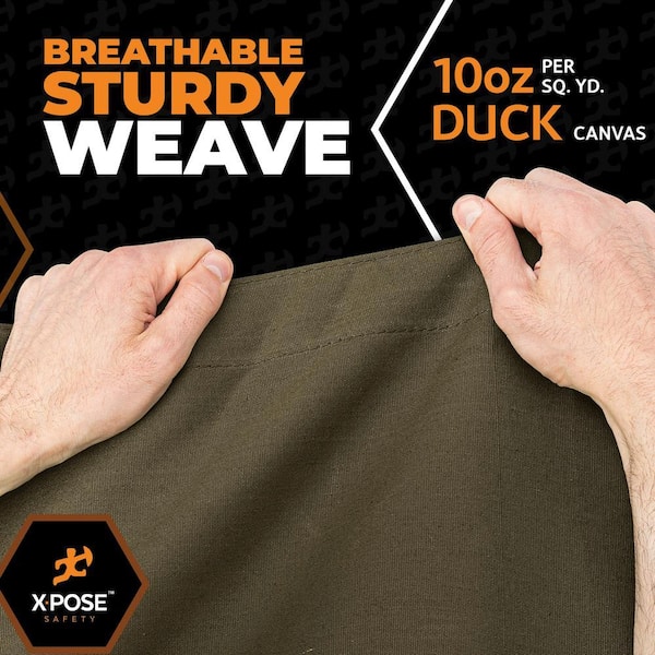 XPOSE SAFETY Canvas Heavy Duty 4 ft. W X 4 ft. L Olive Drab 10 oz