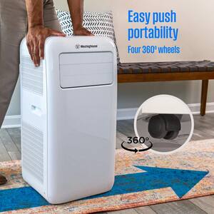 12000 BTU (8000 BTU DOE Standard) Portable Air Conditioner 3-in-1 Operation For Rooms Up to 400 sq. ft. White