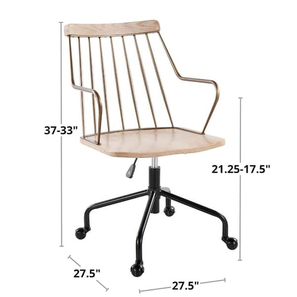 Antique office chair online height adjustment