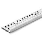 Silver Fluted 72 in. Carpet Gripper with Teeth 18554 - The Home Depot