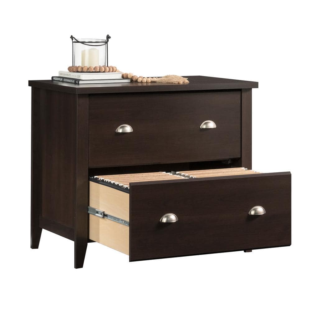 Cinnamon Cherry 2-Drawer Lockable Lateral File Cabinet