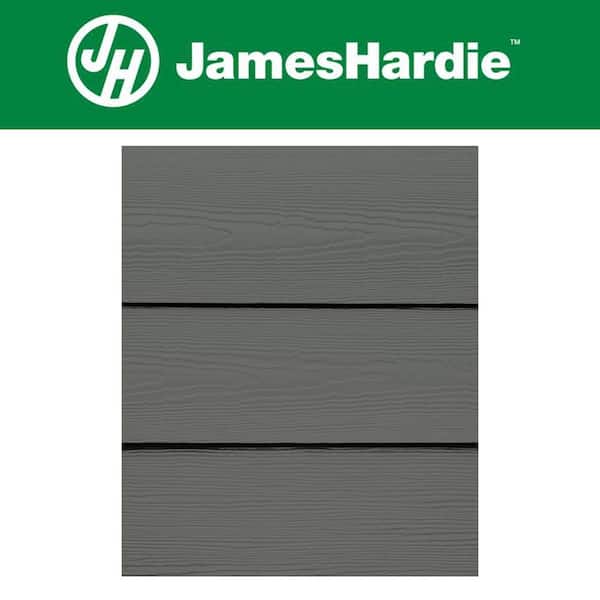 Hardie Plank HZ5 8.25 in. x 144 in. Statement Collection Aged Pewter Cedarmill Fiber Cement Lap Siding