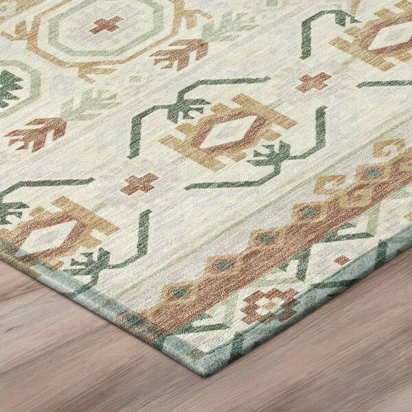 Chantille Machine Washable Indoor/Outdoor Abstract ACN3157 Cream 9 ft. x 12 ft. Area Rug