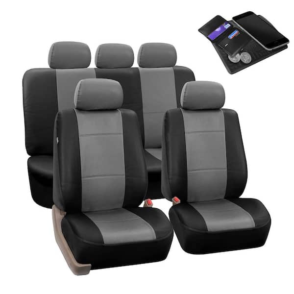 FH Group Car Seat Cushion Rear Set Black Faux Leather Automotive Seat  Cushions - Universal Fit, Rear Car Seat Cushions With Non-slip Silicone  Backing