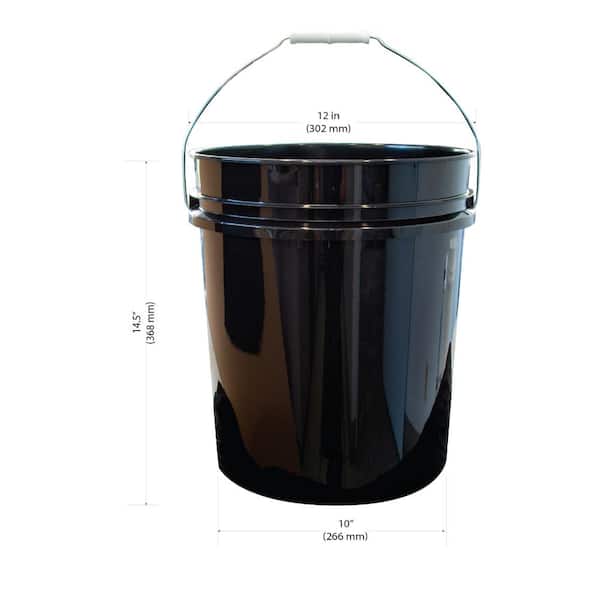Black 10 Pack Argee 3.5 Gallon Heavy Duty Bucket 