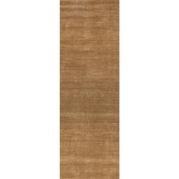 Speckled Wool-Blend Wheat 3 ft. x 10 ft. Indoor Runner Rug