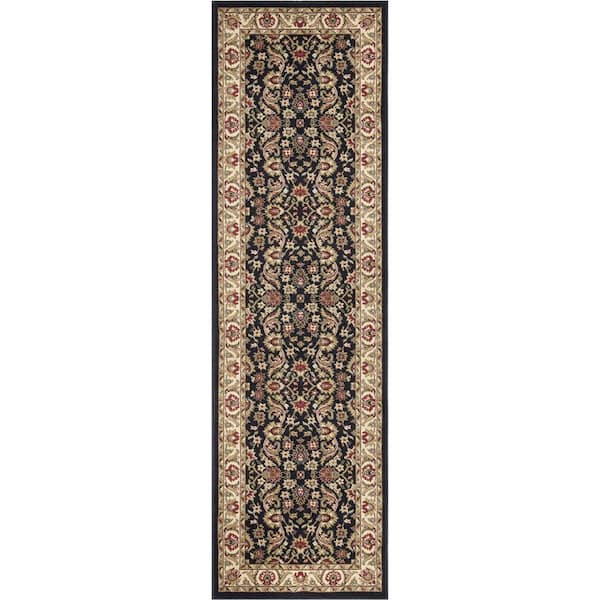 Concord Global Trading Ankara Sultanabad Black 2 ft. x 7 ft. Runner Rug