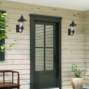 Oxford 1 Light Textured Black Outdoor Wall Sconce