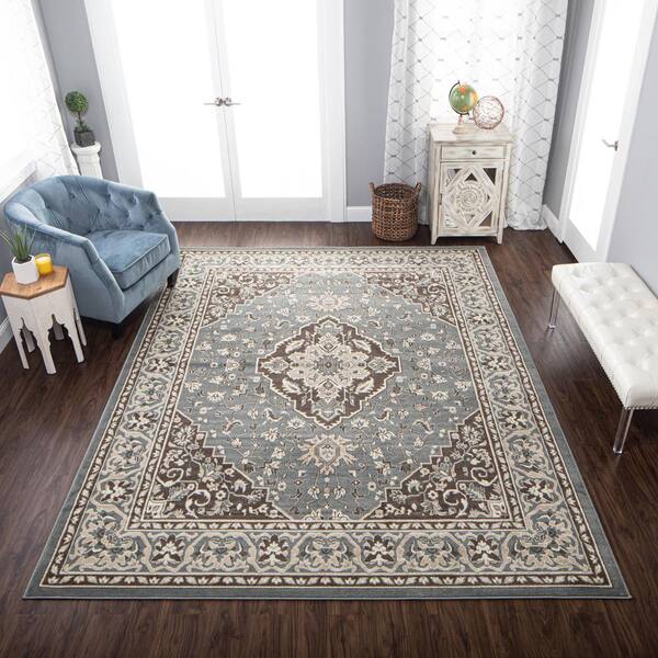 Superior Glendale Grey 8 Ft X 10, Grey Brown Area Rugs