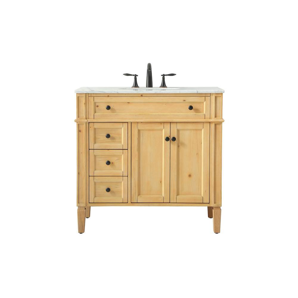 Timeless Home 36 in. W x 21.5 in. D x 35 in. H Single Bathroom Vanity in Na
