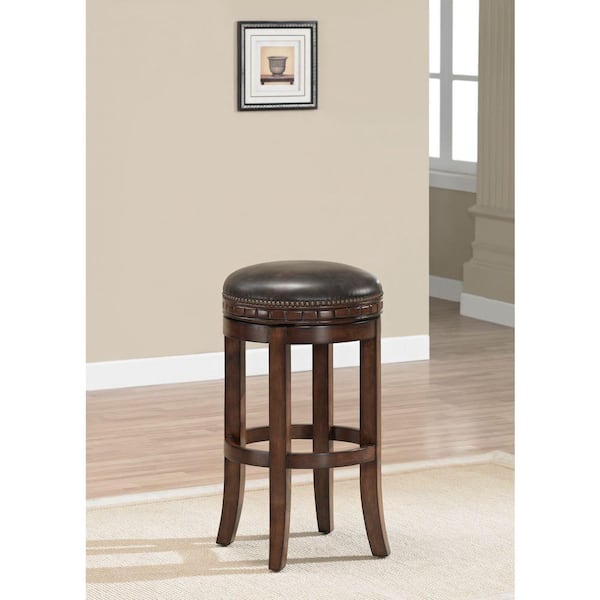 American Heritage Sonoma 30 in. Suede Cushioned Bar Stool