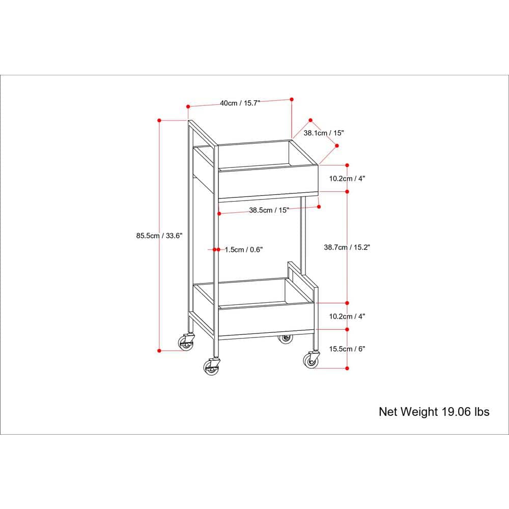 Natural Mango Wood and Black Metal Industrial Bar Cart with Storage