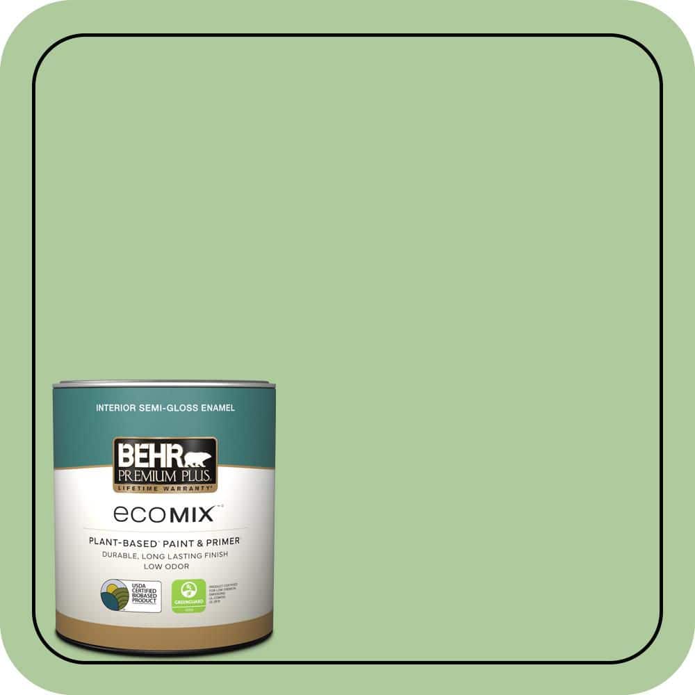 1 qt. #440D-4 Desert Cactus Semi-Gloss Enamel EcoMix Plant-Based Interior Paint & Primer price history on PriceWatchPro