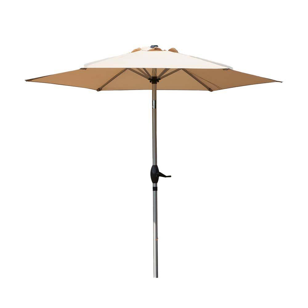 7.5 ft. Market UV Protection Waterproof Patio Umbrella in Beige with Push Button Tilt and Crank, 8 Sturdy Ribs price history on PriceWatchPro