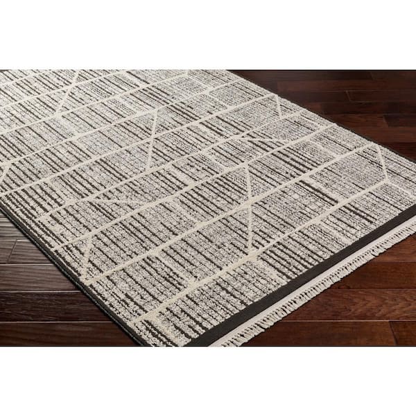 Berlin Black/Cream Graphic 5 ft. x 7 ft. Indoor Area Rug