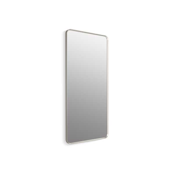 KOHLER Essential 28 in. X 60 in. Rectangular Bathroom Vanity Mirror in Brushed Nickel