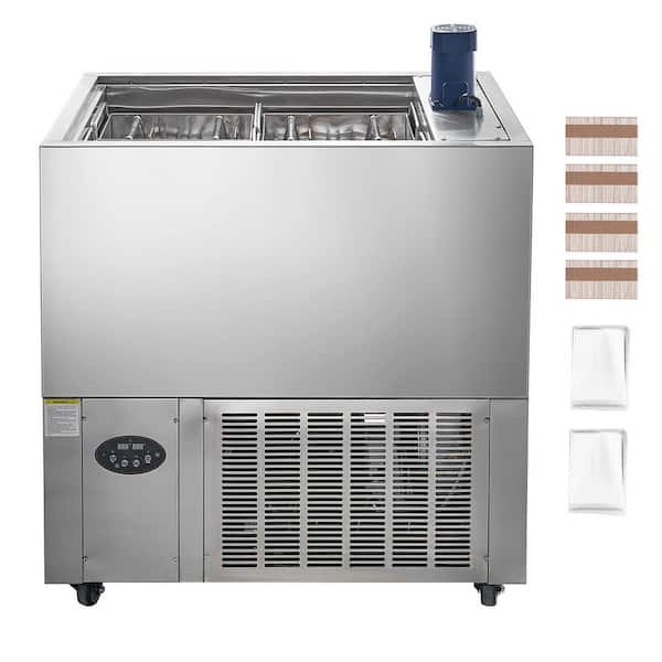 Commercial Popsicle Machine, 15 qt., 4 Mould Set-120 PCS Ice Pops Making Machine, Stainless Steel Ice Cream Maker