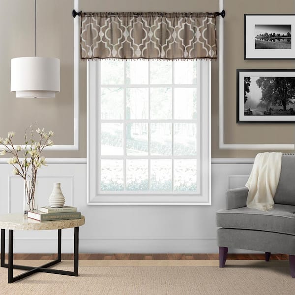Elrene Montego Sheer Beaded Window Valance