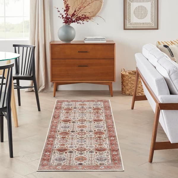 Fulton Beige Multicolor 2 ft. x 5 ft. Vintage Persian Traditional Kitchen Runner Rug