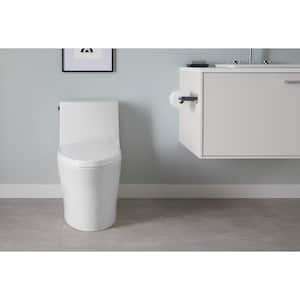 Veil 1-piece 0.8 or 1.28 GPF Dual Flush Elongated Toilet in White, Quiet-Close Seat Included