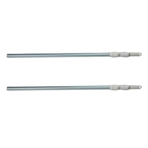 110 in. Telescoping Swimming Pool Cleaning Maintenance Pole Shaft for Rake (2-Pack)