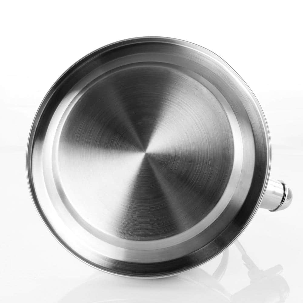 MegaChef 2.7L Brushed Silver Stainless Steel Whistling Kettle