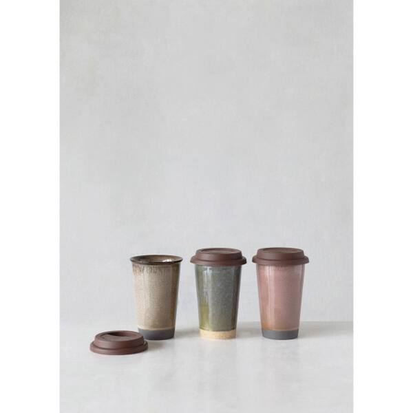 10 oz. Insulated Stoneware Travel Mug  Ceramic insulation, Natural  ceramic, Stoneware