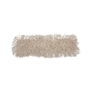 Mop Head, Dust, Cotton, 24 x 3 in White