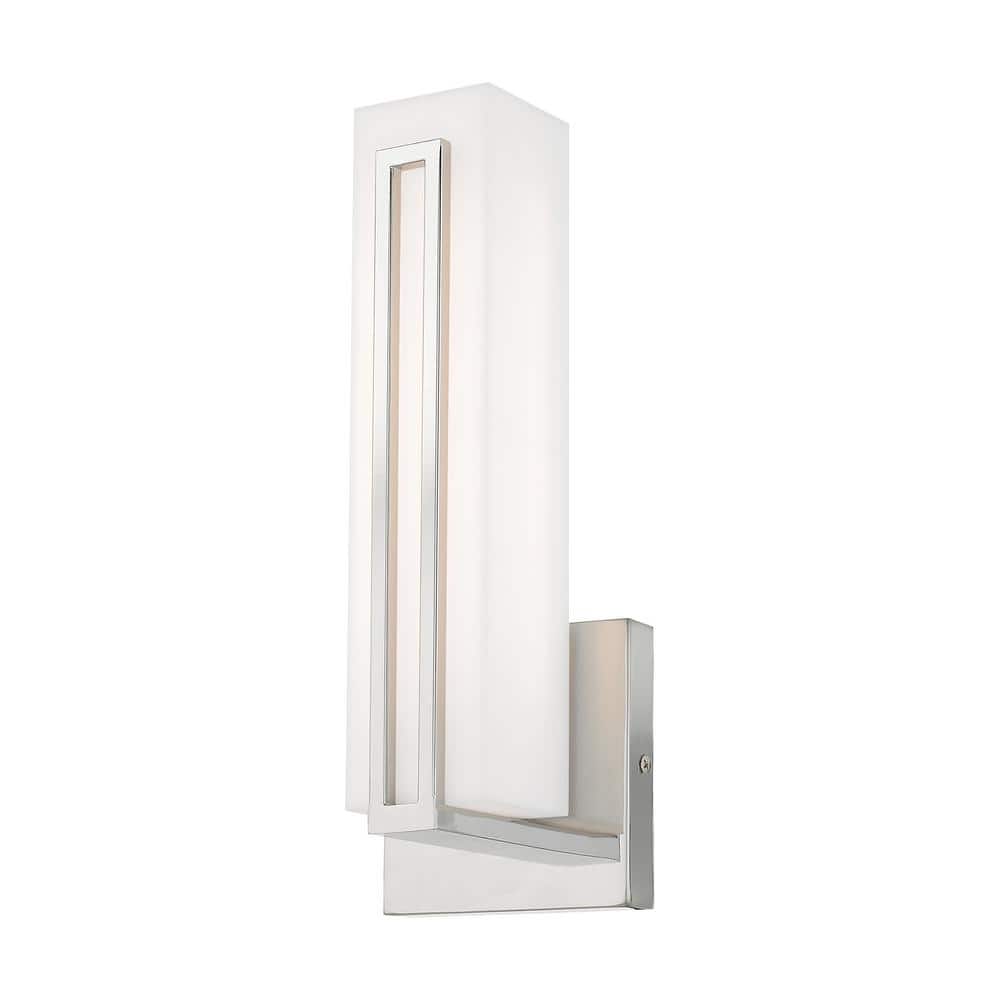 12" Polished Chrome Dimmable LED Vanity Wall Sconce