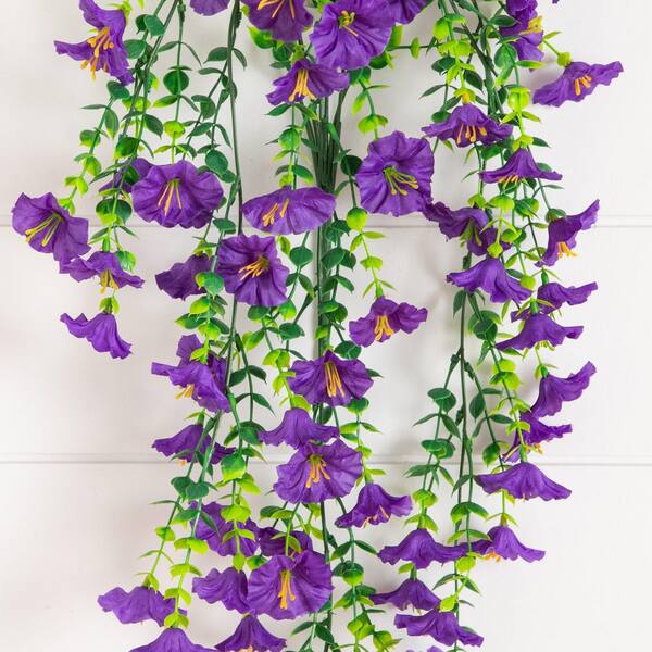 Nearly Natural 30 in. UV Resistant Artificial Morning Glory