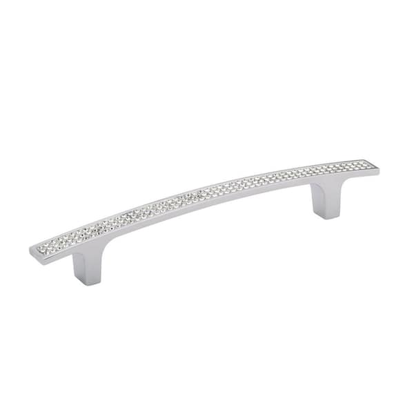 Richelieu Hardware Vence Collection 5 1/16 in. (128 mm) Chrome and Crystal Modern Cabinet Bar Pull