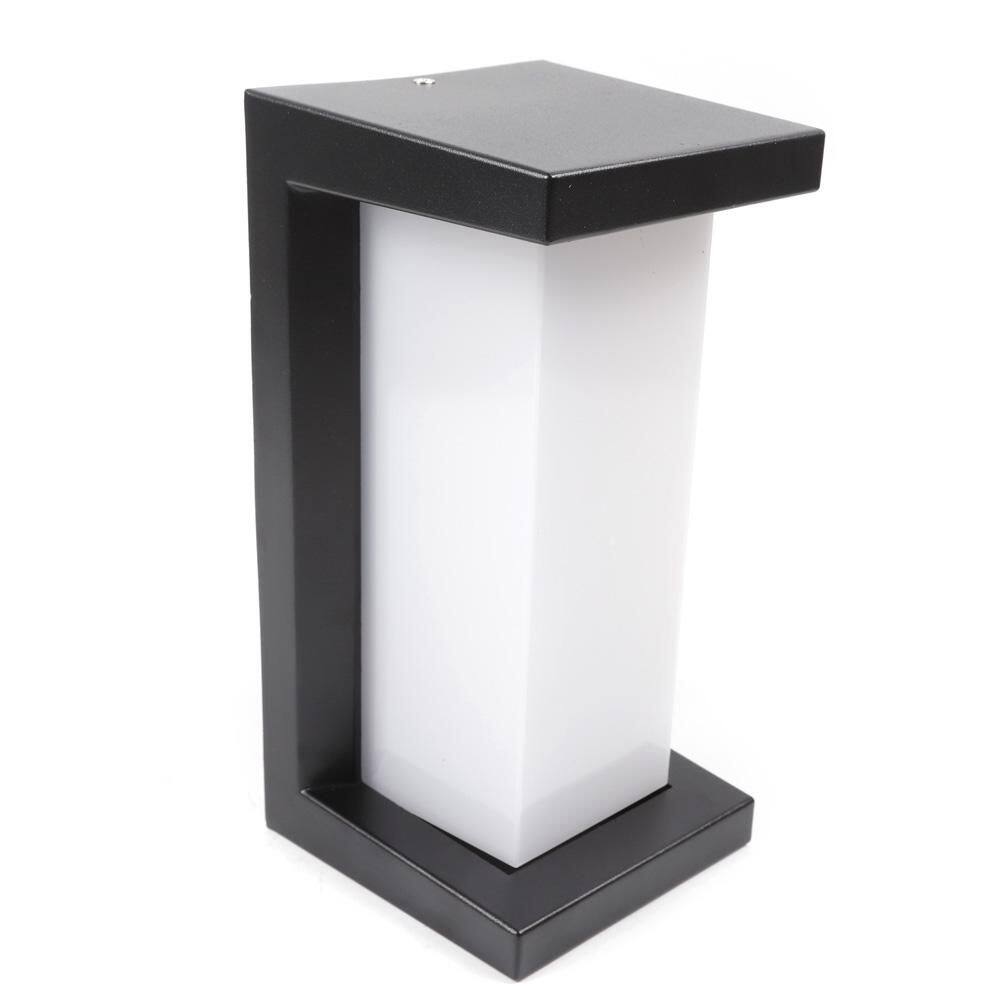 Modern 1 Light Indoor/Outdoor Black Integrated LED Wall Sconce with Acrylic Shade (Warm White) price history on PriceWatchPro