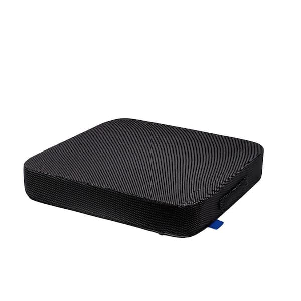 Wudkey 18 in. x 16 in. x 3 in. Black Wheelchair Cushion, Ifoam Gel