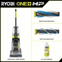ONE+ HP 18V Cordless SWIFTClean Rug and Carpet Cleaner Machine (Tool Only) w/ (2) Brush Rolls and OXY Cleaning Solution