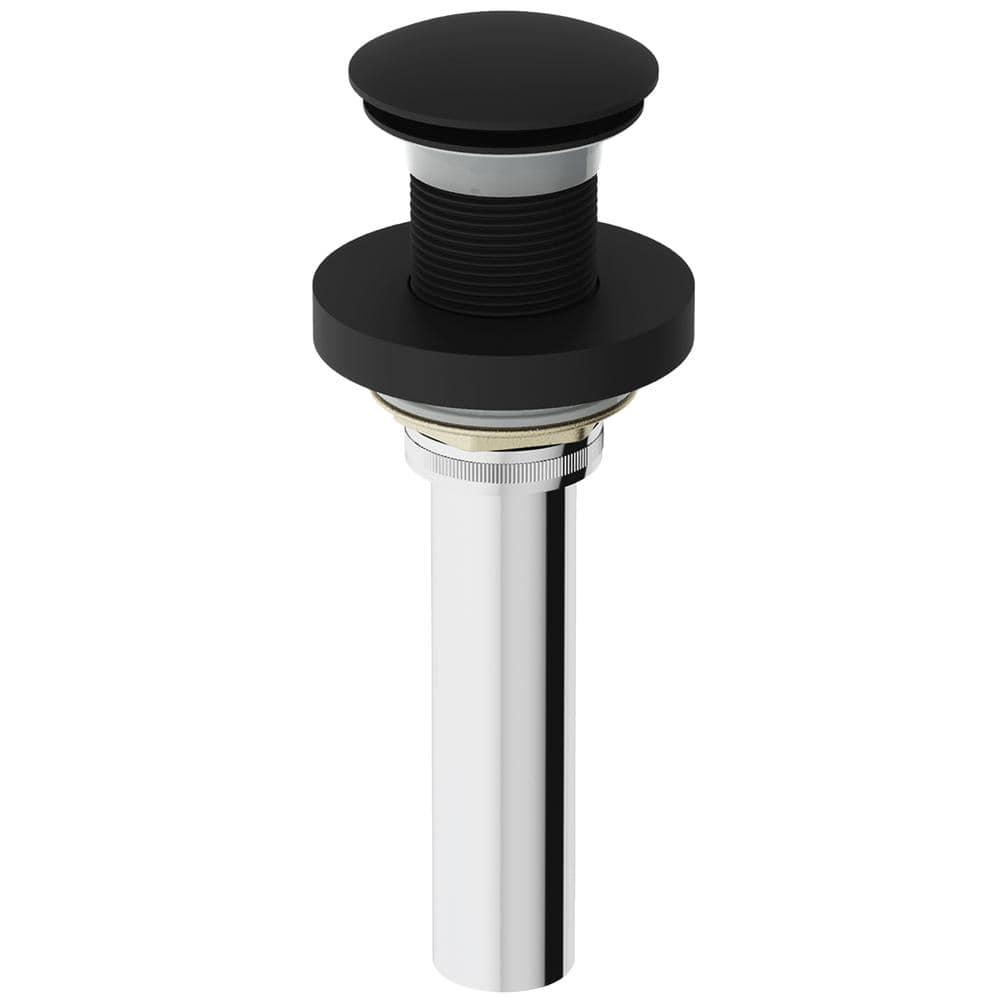 Black elastomer bathroom sink stopper, D.36/38 mm