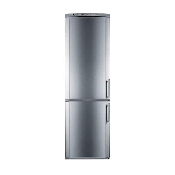 Summit Appliance 24 in. W 11.47 cu. ft. Bottom Freezer Refrigerator in Stainless Steel, Counter Depth