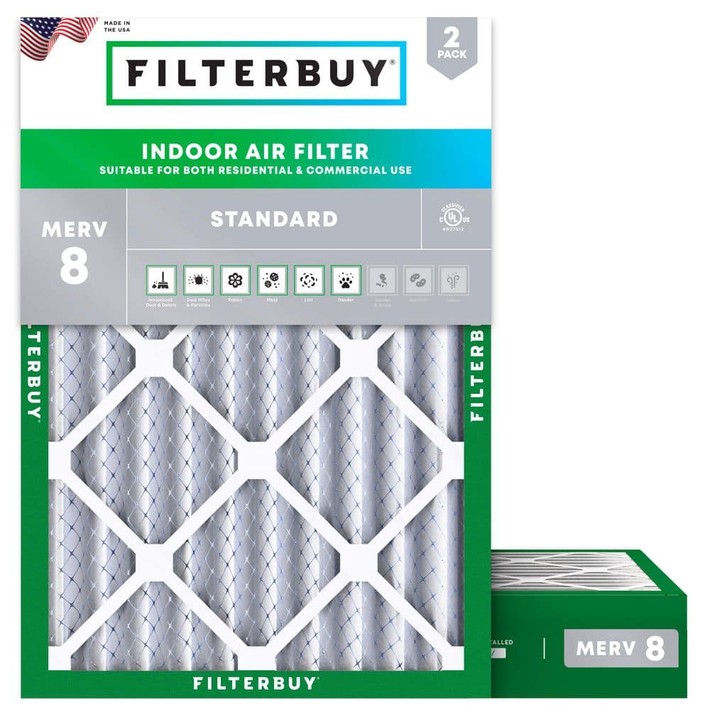 19 in. x 21 in. x 4 in. MERV 8 (FPR 5) Dust Defense Pleated HVAC AC Furnace Air Filters Replacement (2-Pack) price history on PriceWatchPro