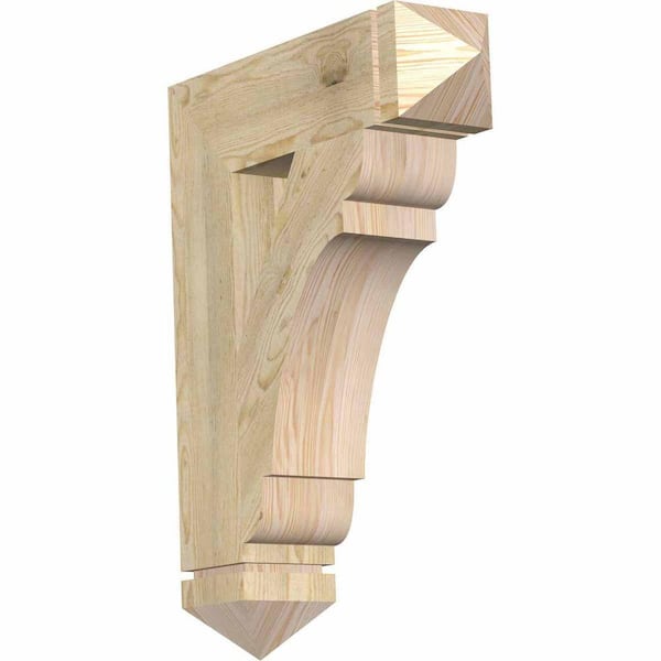 Ekena Millwork 6 in. x 32 in. x 24 in. Douglas Fir Olympic Arts and Crafts Rough Sawn Bracket