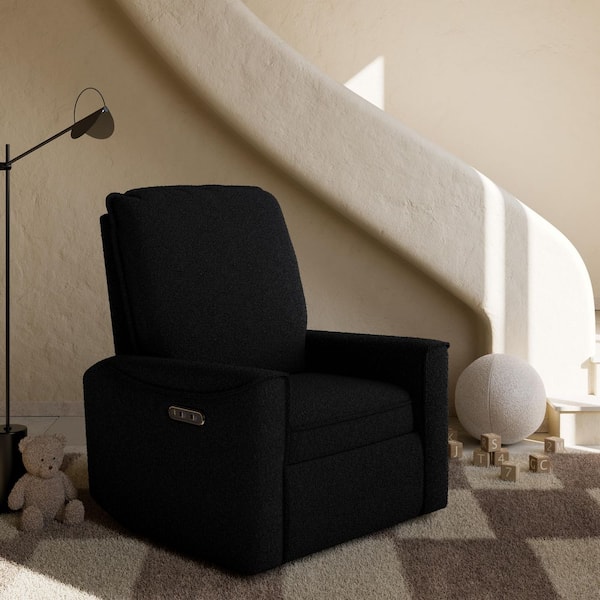 Santos Black Boucle Power Recliner