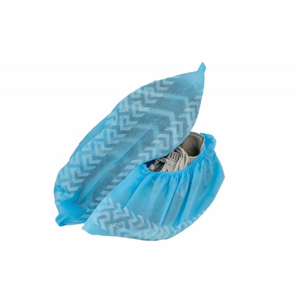 Safe Handler 240-Pieces, Blue, Kleen Walk Non-Woven Disposable Shoe Covers, Non-Slip, Anti-Skid